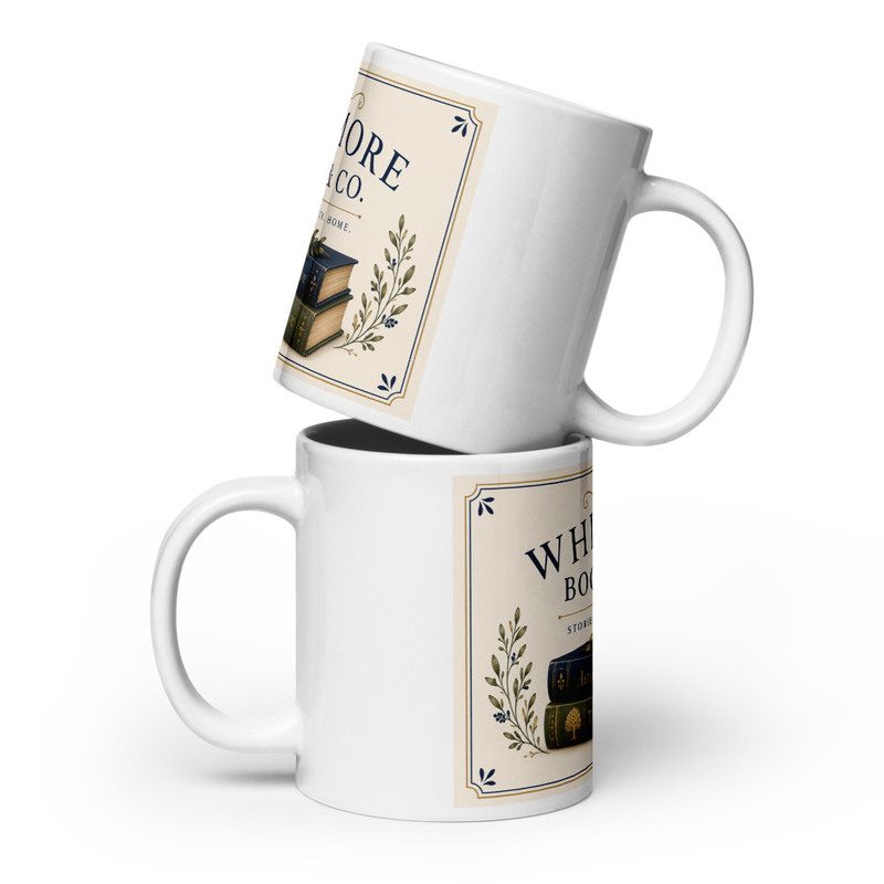 Whitmore Books & Co White glossy mug – 20 oz, White