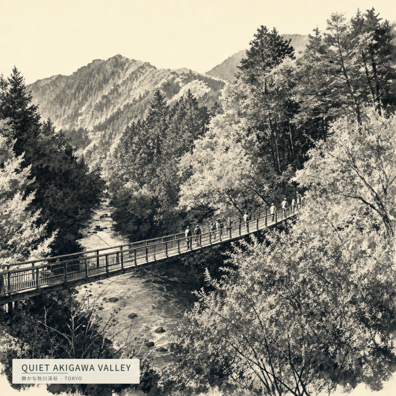 Quiet Akigawa Valley(静かな秋川渓谷)のアートワーク