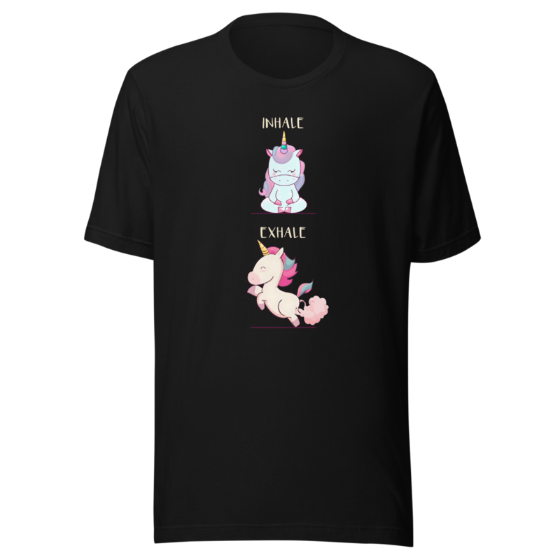 RetroPuns — Inhale Exhale Unicorns Tee