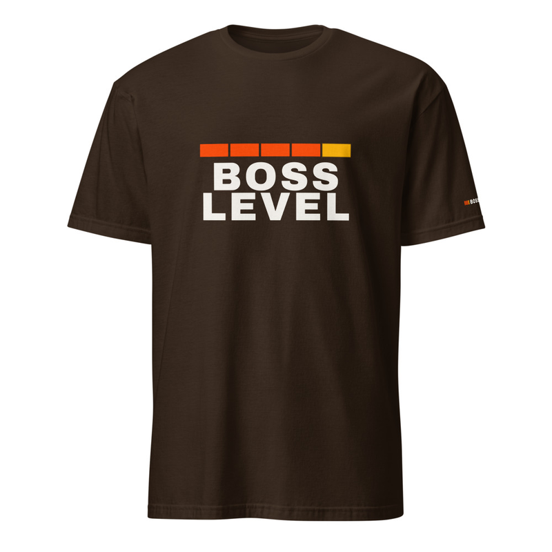 Boss Level GILDAN 64000 Short-Sleeve Unisex T-Shirt – S, Dark Chocolate