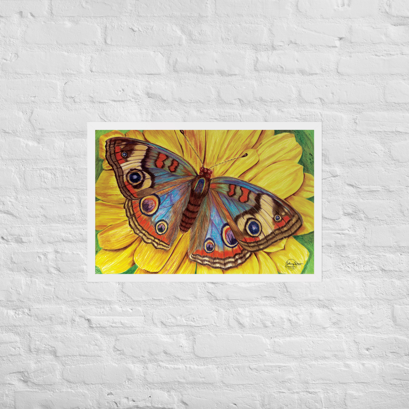 On The Wings Of Love Framed Print – 20″×30″, White