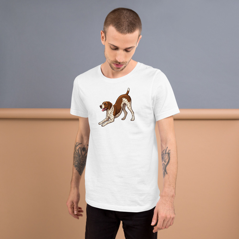 German Shorthaired Pointer Yoga Tee - Downward Dog Shirt