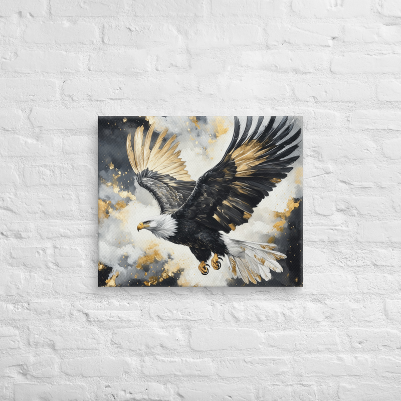 Black & White Eagle Wall Art on Canvas