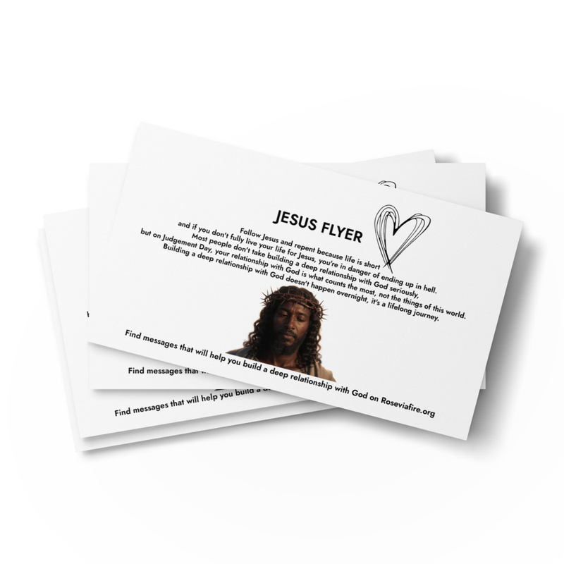 100 JESUS FLYERS FOR STREET MINISTRY & SAVING SOULS