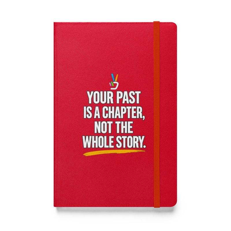 Your Past Is a Chapter Notebook – 5.5″×8.5″, Red