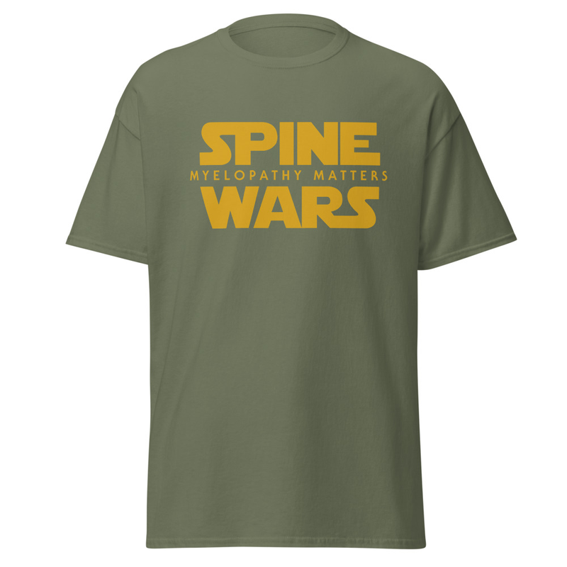 Spine Wars Myelopathy Matters Gold Print T