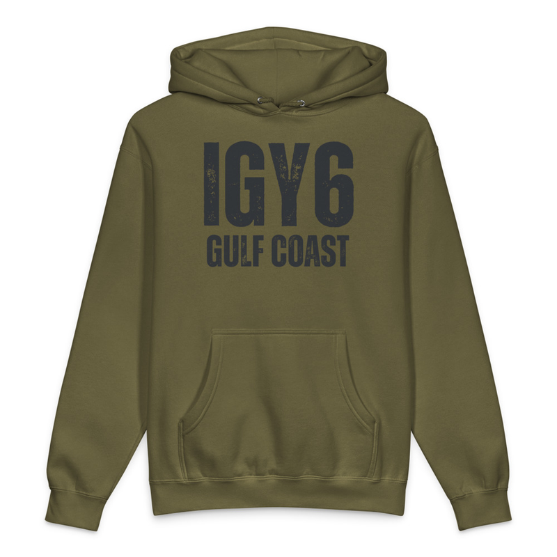 IGY6 - Gulf Coast Hooded Sweatshirt (Black Print)