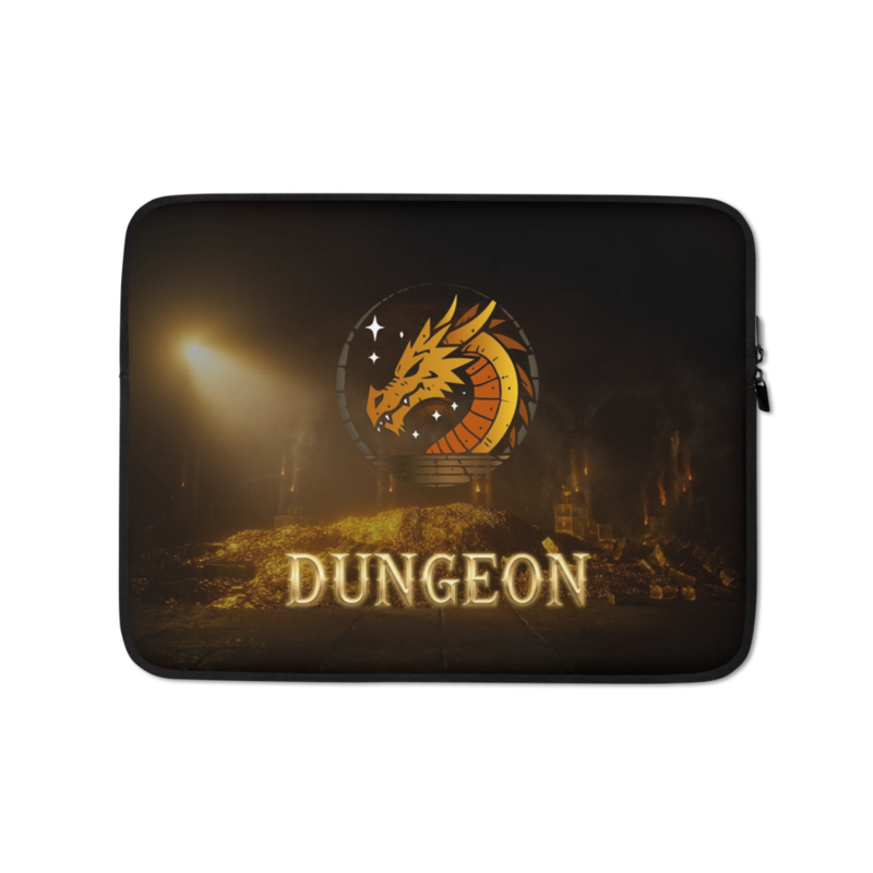 Dungeon Crest Laptop Sleeve — front view