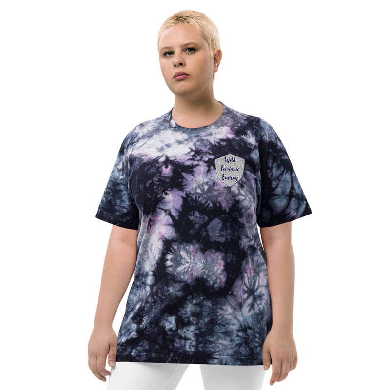 Wild Feminine Energy Oversized tie-dye t-shirt