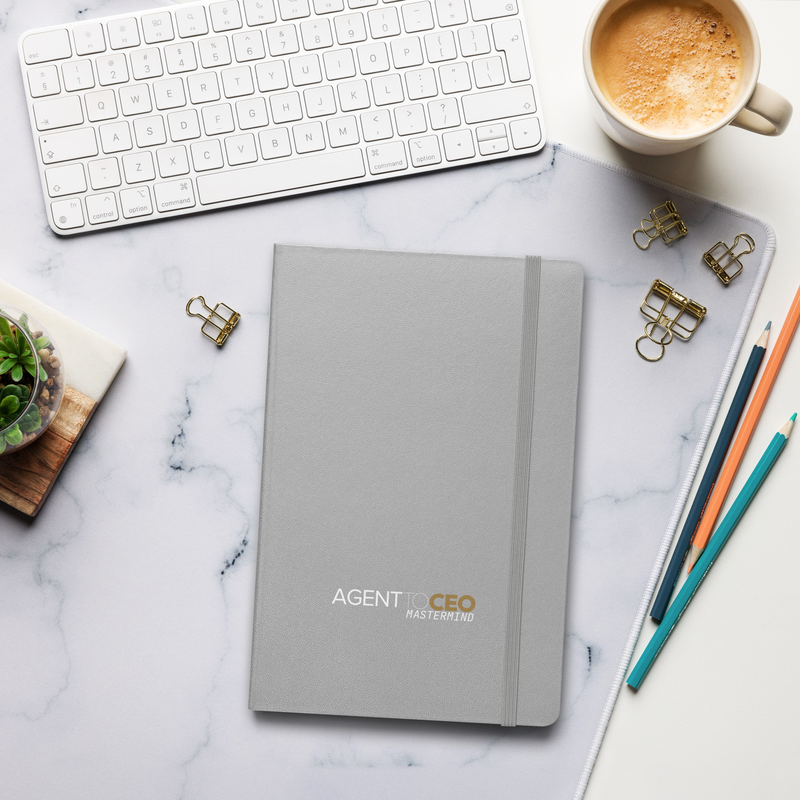 Agent To CEO Mastermind Hardcover bound notebook – 5.5″×8.5″, Silver