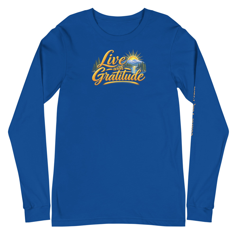 Live With Gratitude unisex long sleeve tee