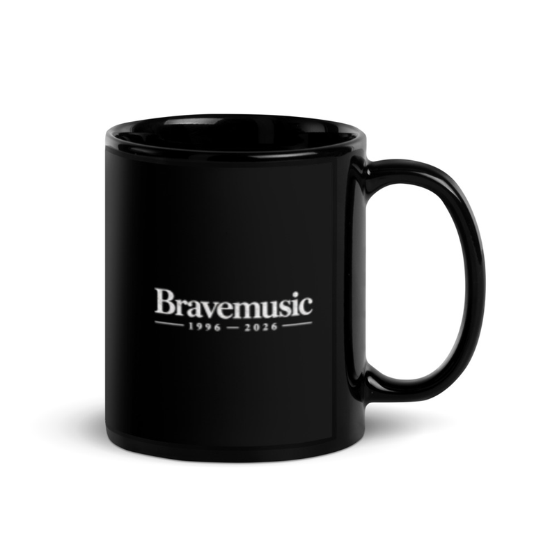 Bravemusic Black Glossy Mug