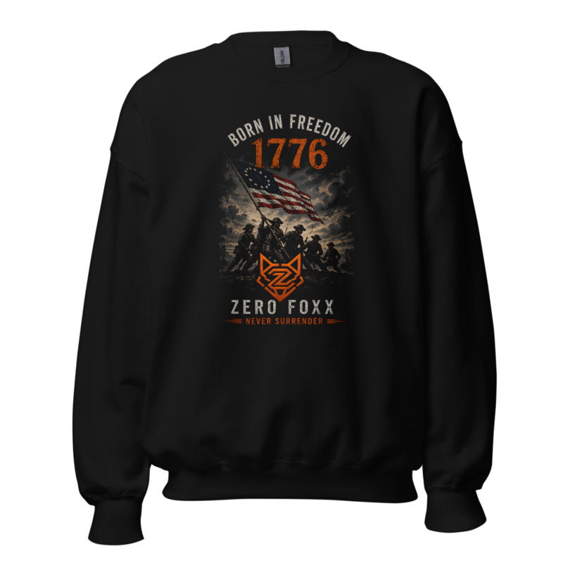 1776 — Born in Freedom | Sweatshirt — Black / S