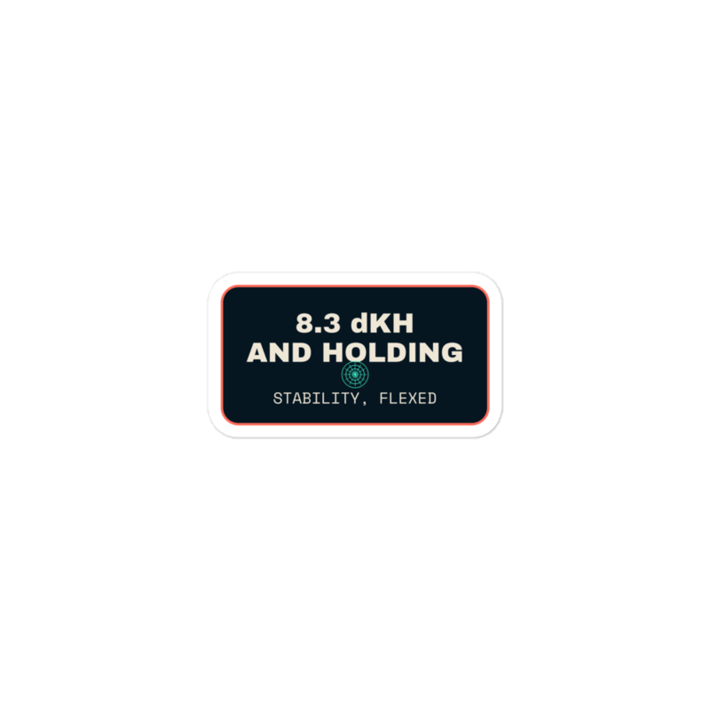 8.3 dKH AND HOLDING Sticker mockup