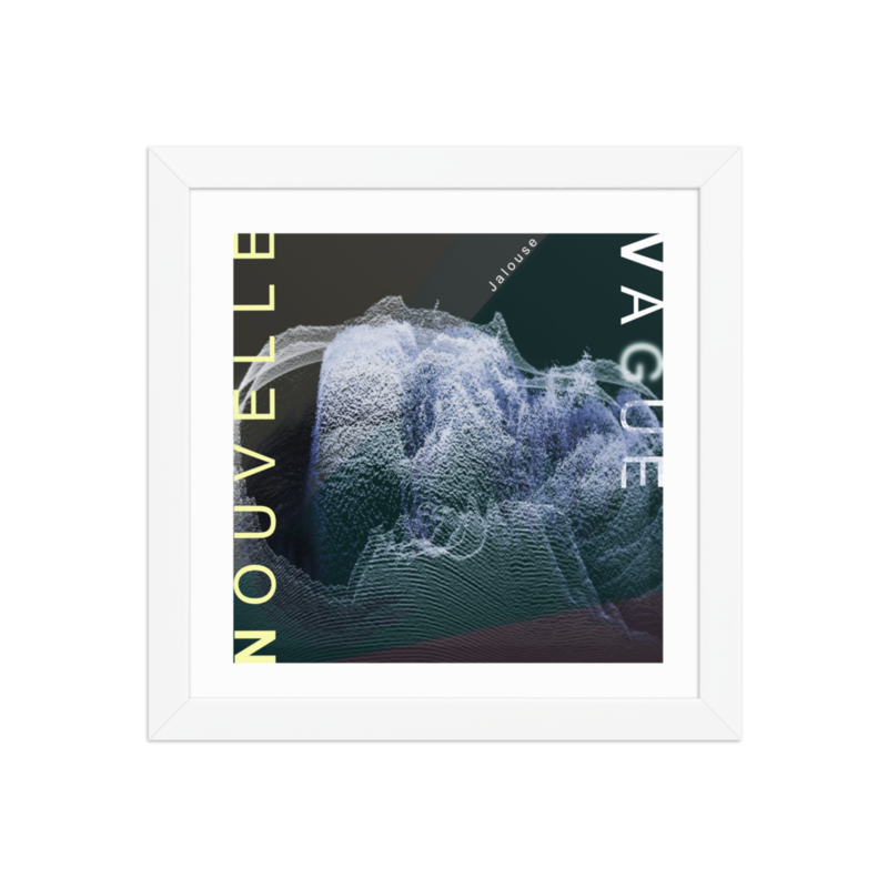 Print Nouvelle Vague encadré – 10″×10″, White