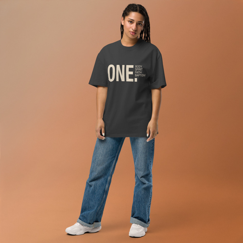ONE. Oversized faded t-shirt