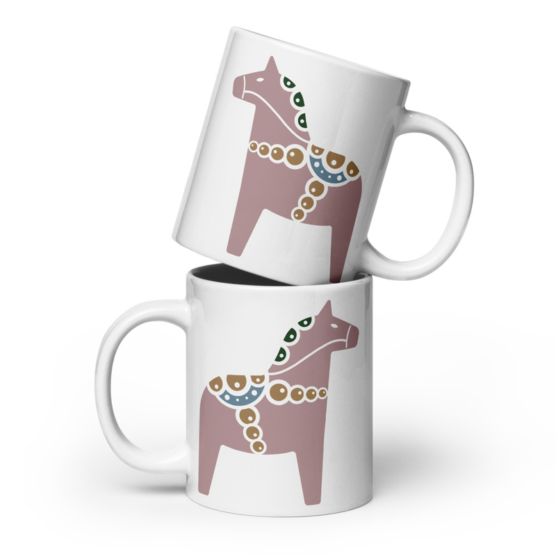 White glossy mug