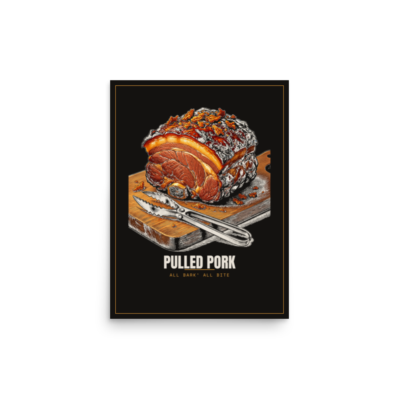 Pulled Pork Poster — BBQ merch