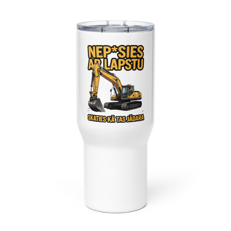 Travel mug with a handle