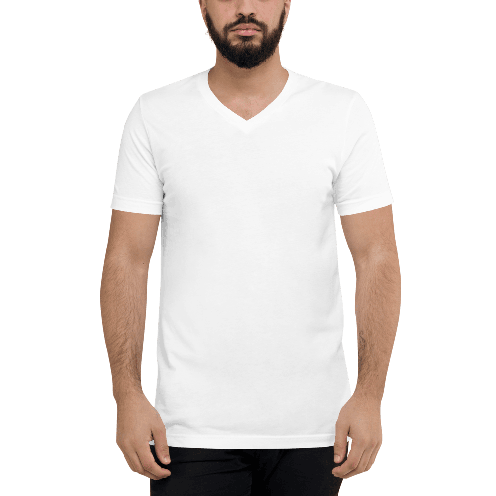 Product Unisex V-Neck Tee with AI designs at PicassoIA store Product Unisex V-Neck Tee with AI designs at PicassoIA store