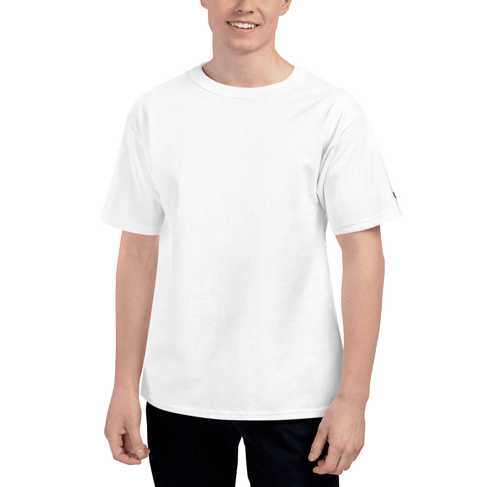 Product Men's Champion T-Shirt with AI designs at PicassoIA store Product Men's Champion T-Shirt with AI designs at PicassoIA store