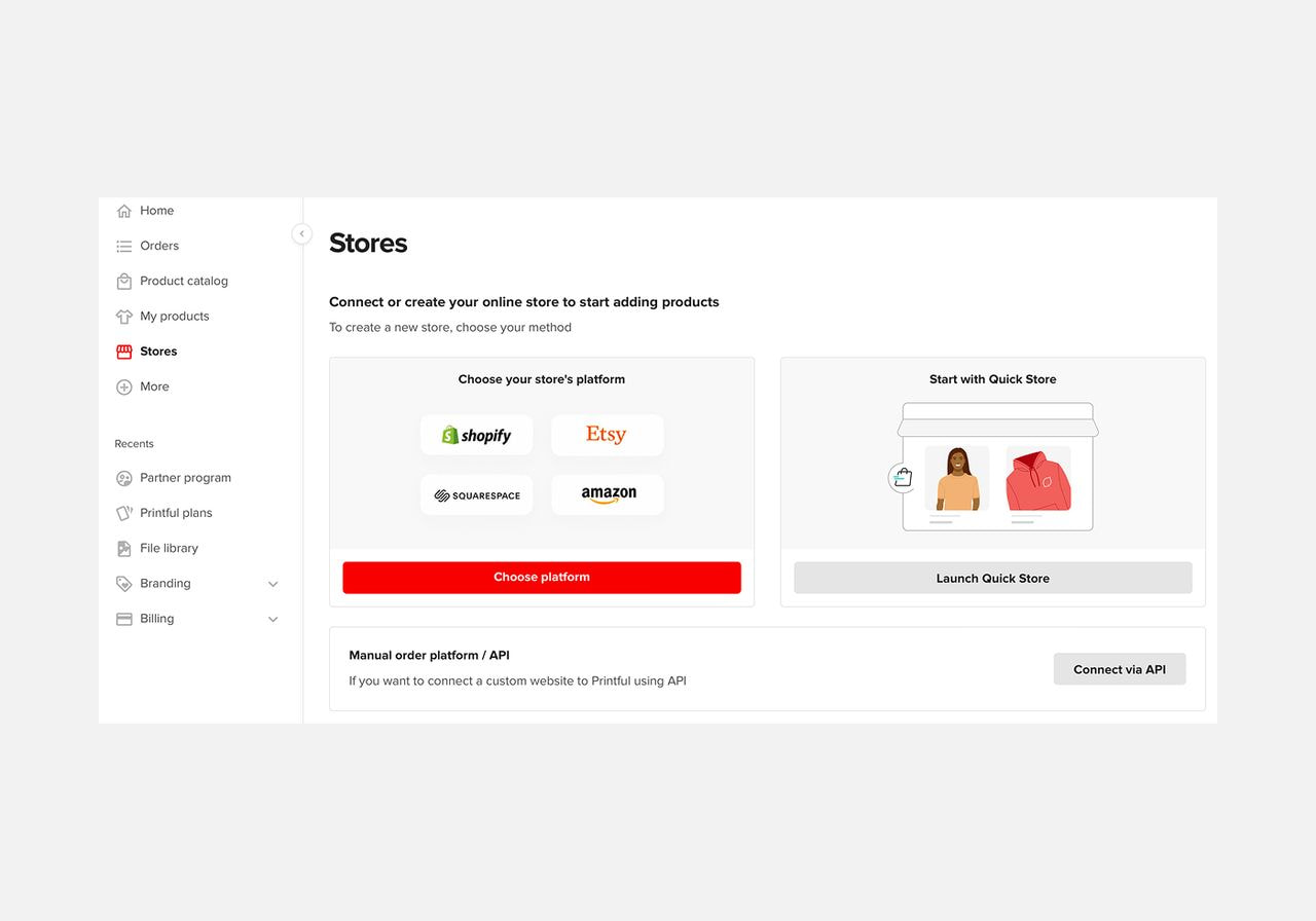 Screenshot of the store page on a web app, displaying product listings and navigation options for users.