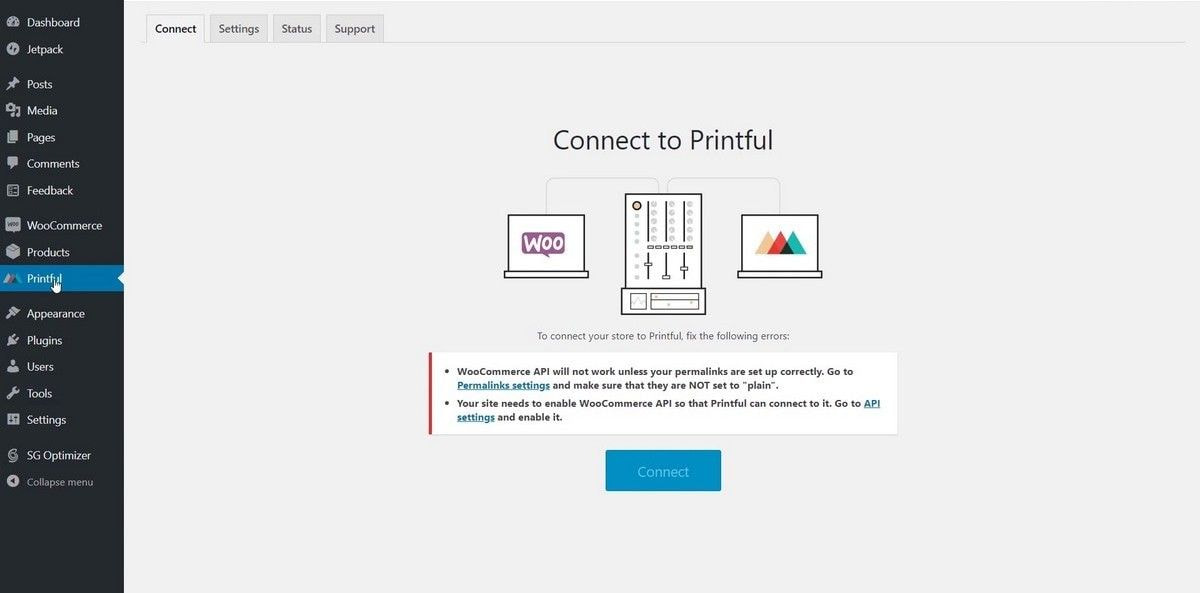 Connect to Printful 