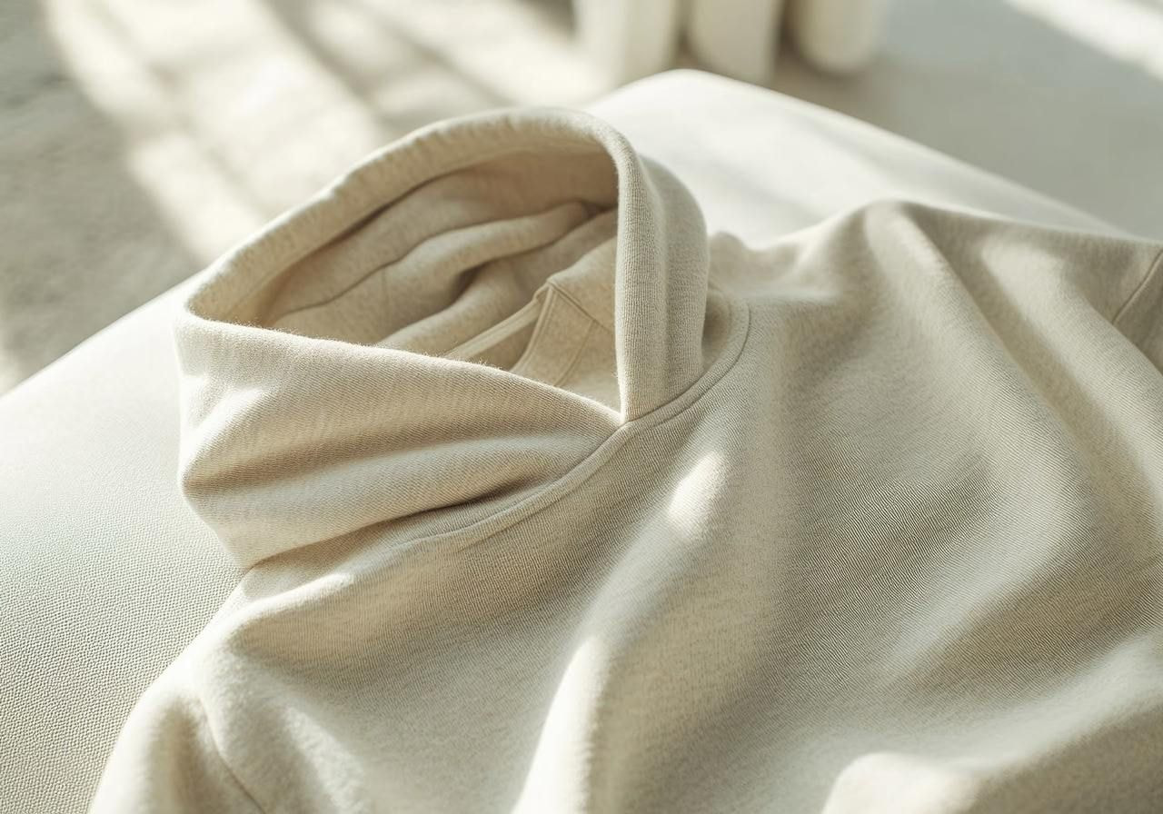 A blank white hoodie.