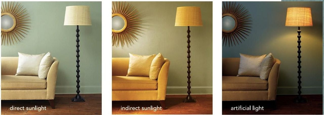 a couch and a lamp in a room