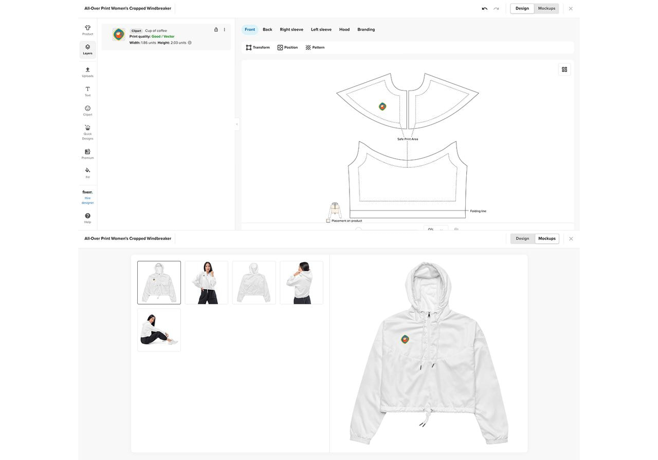 Printful’s design maker.