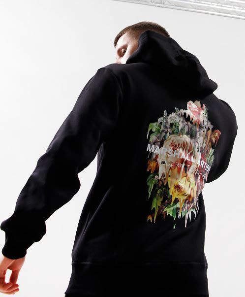 Hoodie with outlet design on back