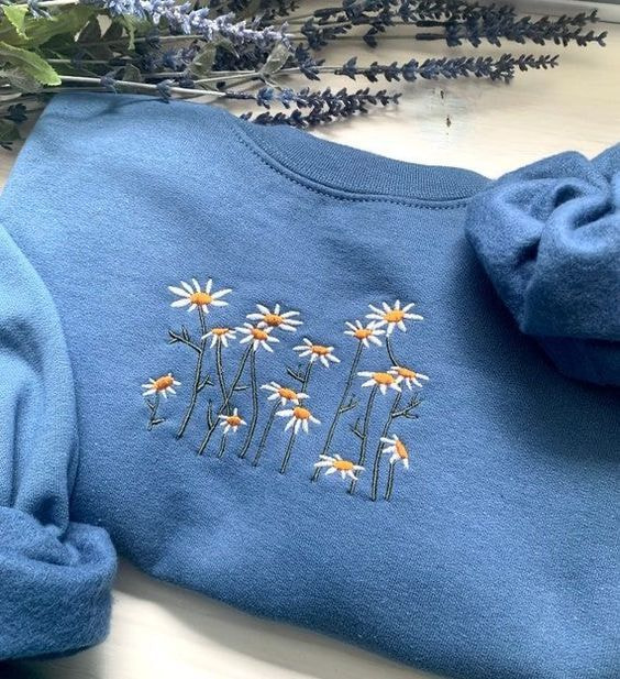 Embroidery design sweatshirt sale