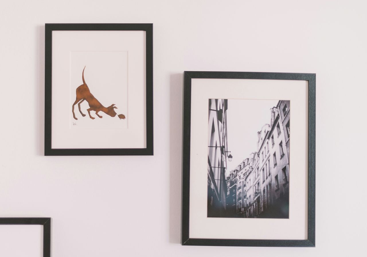 Paintings on the wall.