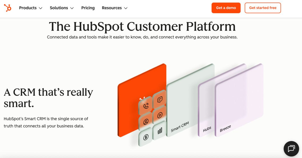 A screenshot of a HubSpot landing page. 