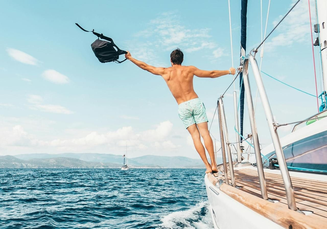 Person on a boat.