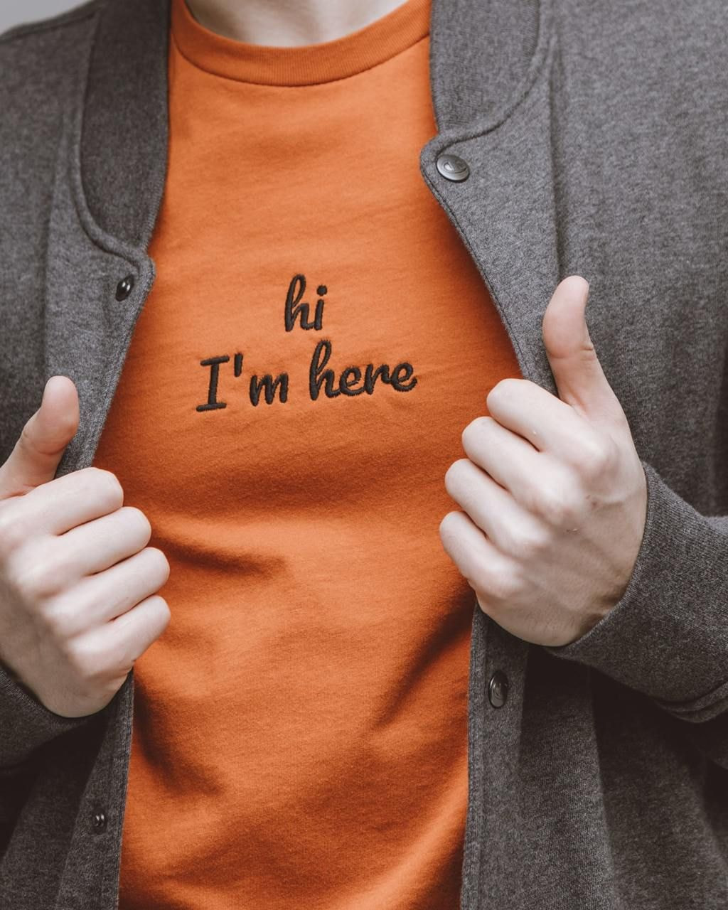 close up embroidery on a t-shirt