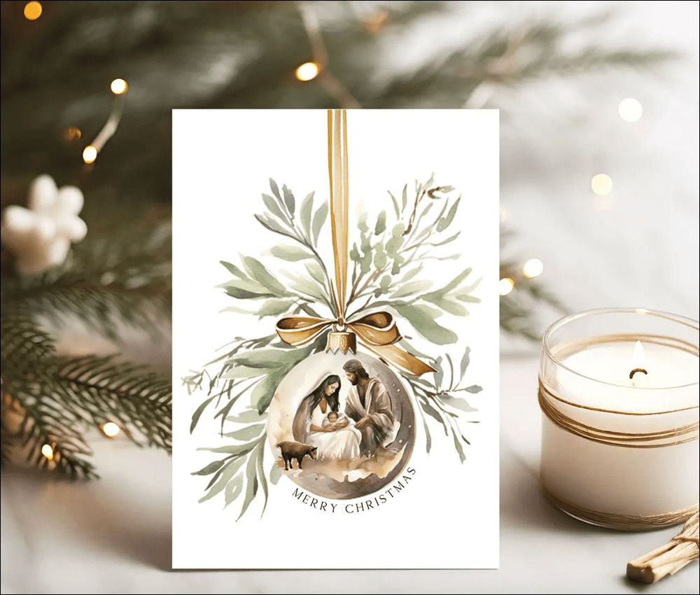 Faith-based and religious-themed Christmas card