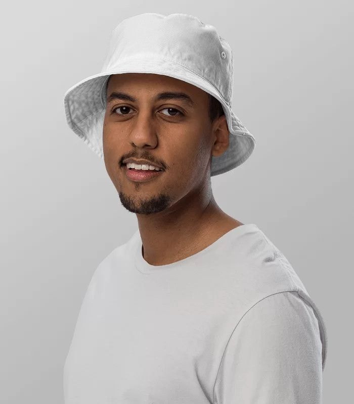man wearing a bucket hat