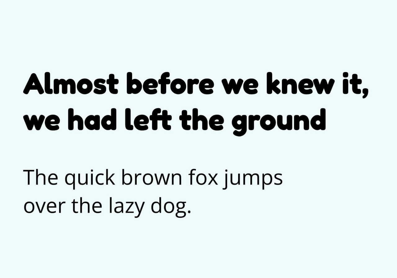 Fredoka and Open Sans font pairing as an example of the best fonts for t-shirts.
