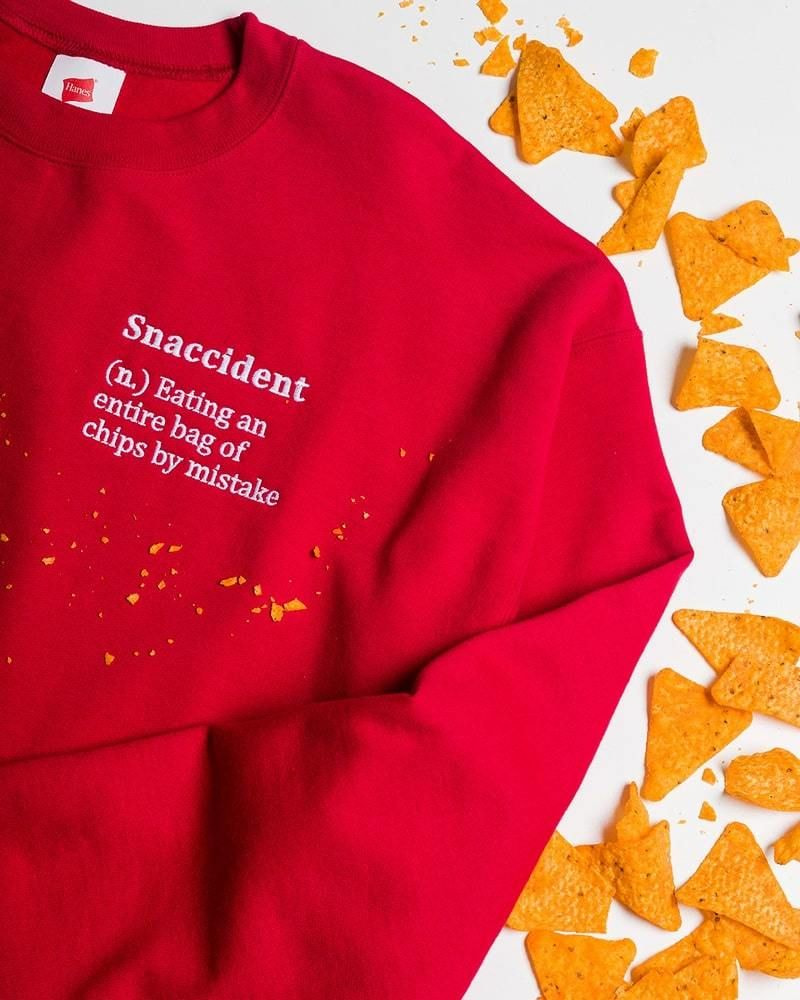 Sweatshirt mit gesticktem Text