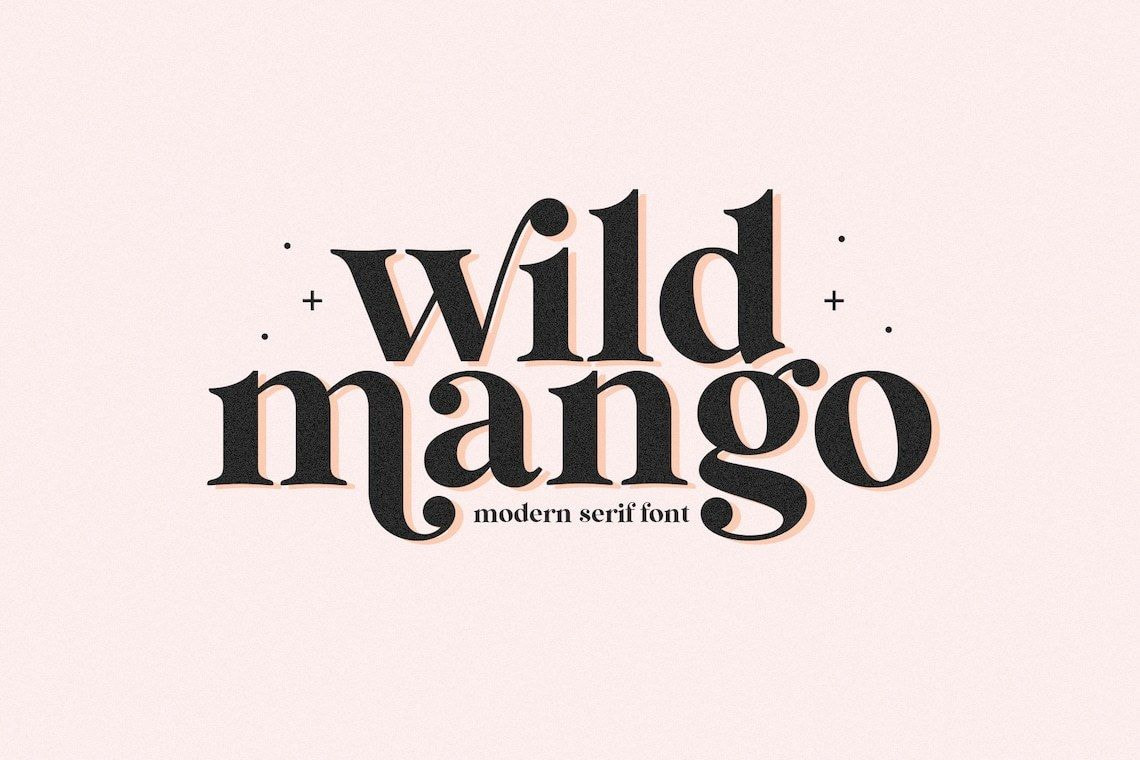 Wild Mango Font - Serif Font, Modern Font, Boho Font, Branding Font, Swash Font, Fonts for Cricut, Bohemian Fonts, Cricut Fonts image 1