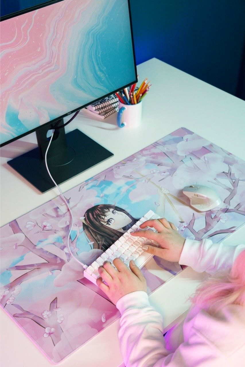 custom-made gaming mat with anime