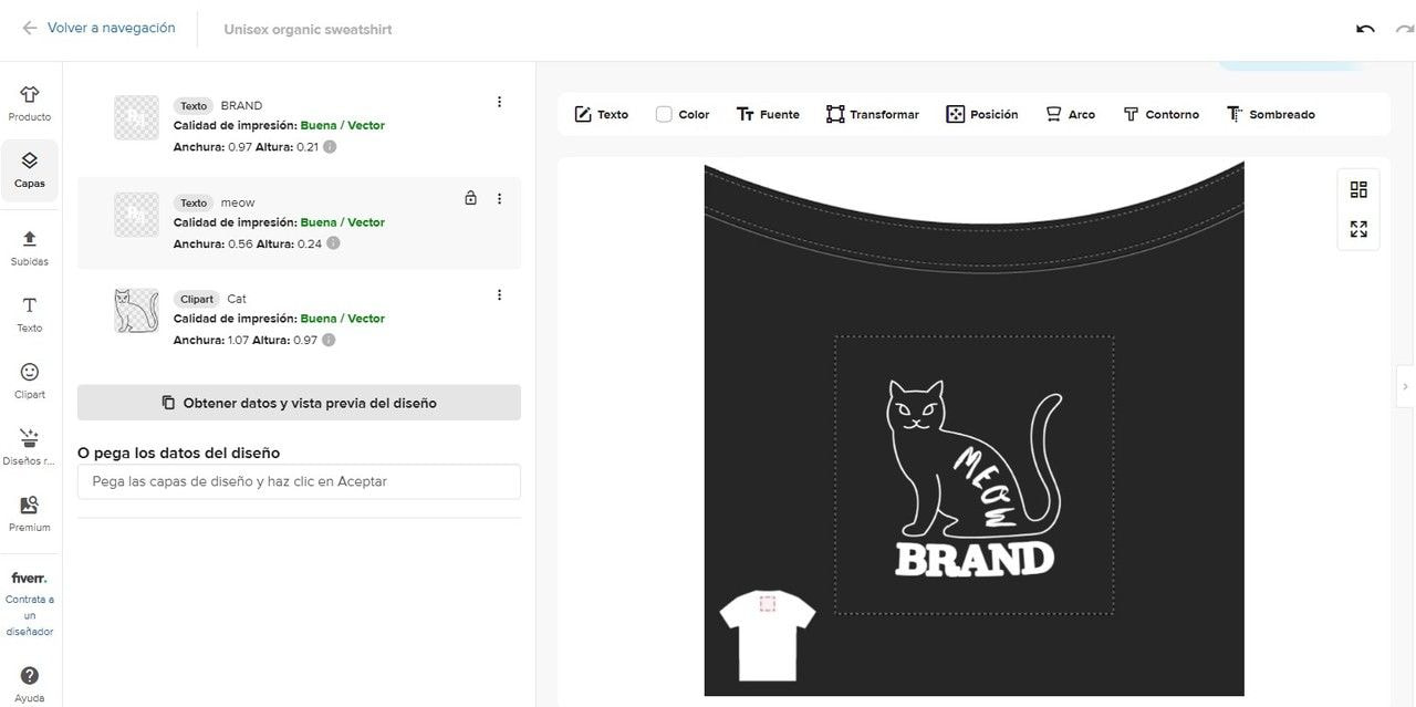 una captura de pantalla de una camiseta