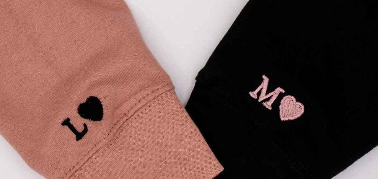 embroidered monogram hoodies