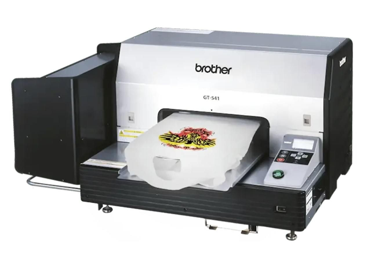 Close-up of the Brother TP-S5050 digital printer, highlighting its modern features and user-friendly interface.
