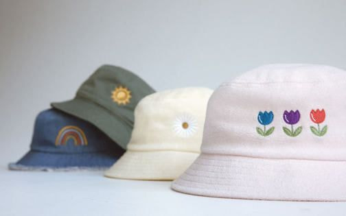 Custom Embroidered Hat Cream Floral Embroidered Strap Cowboy Hat