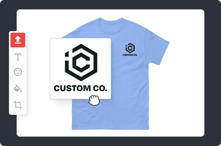 blue t-shirt in design maker