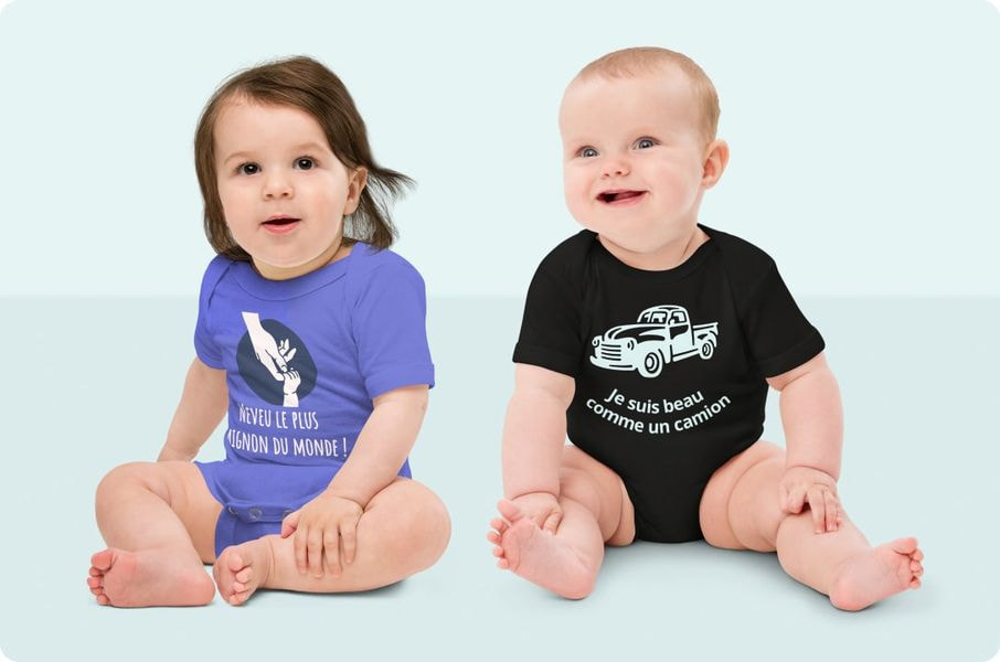 Bodies humour personnalisés pour bébé: idée cadeau originale!