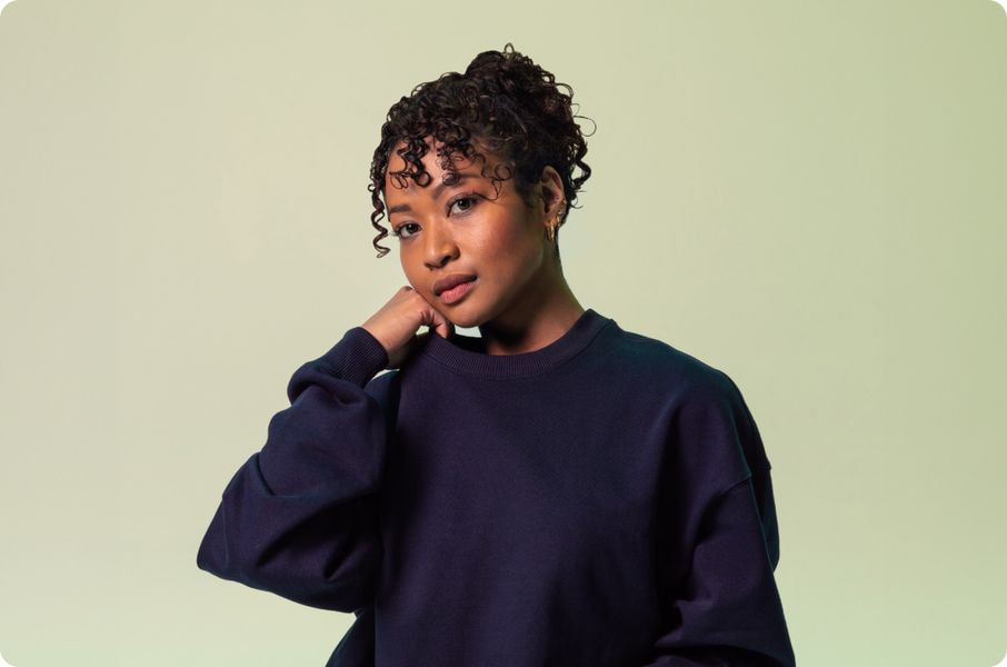a person wearing a sweater