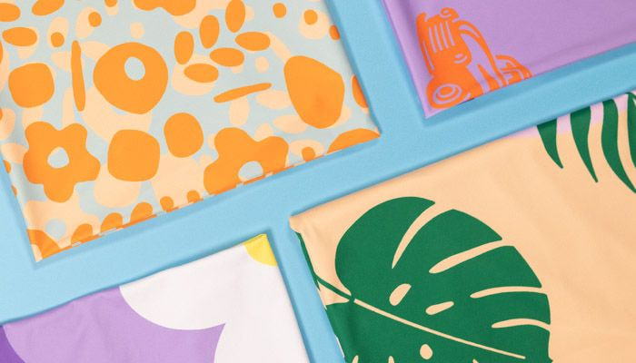 fabric pieces with pattern designs